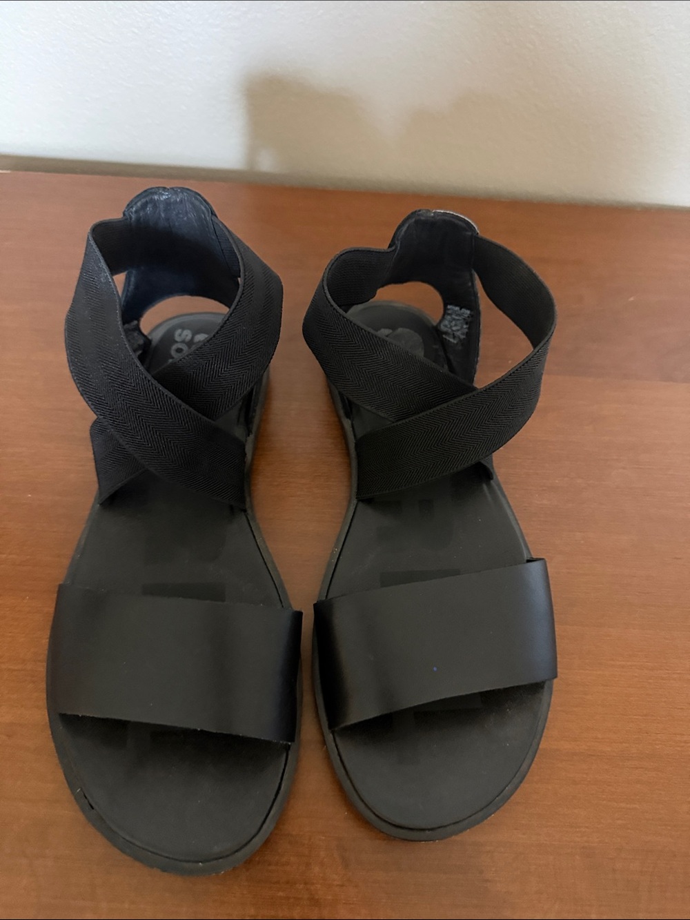 Sorel Black Strap Sandals